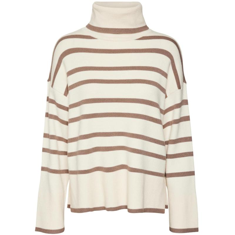 Dame Strik Vmsaba   Birch Brown Lentil fra Vero Moda