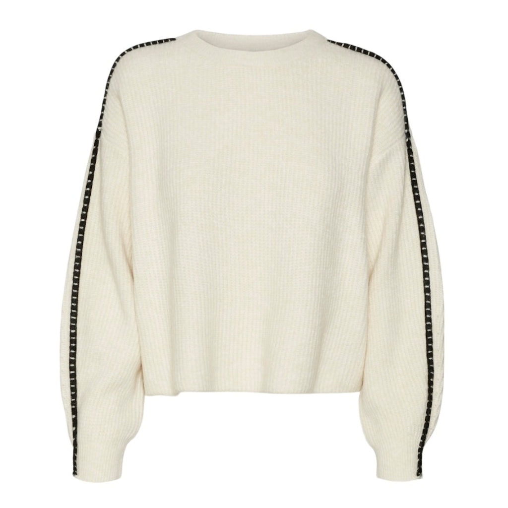Dame Strik Vmzora   Birch W. Chocolate Torte Stitch fra Vero Moda