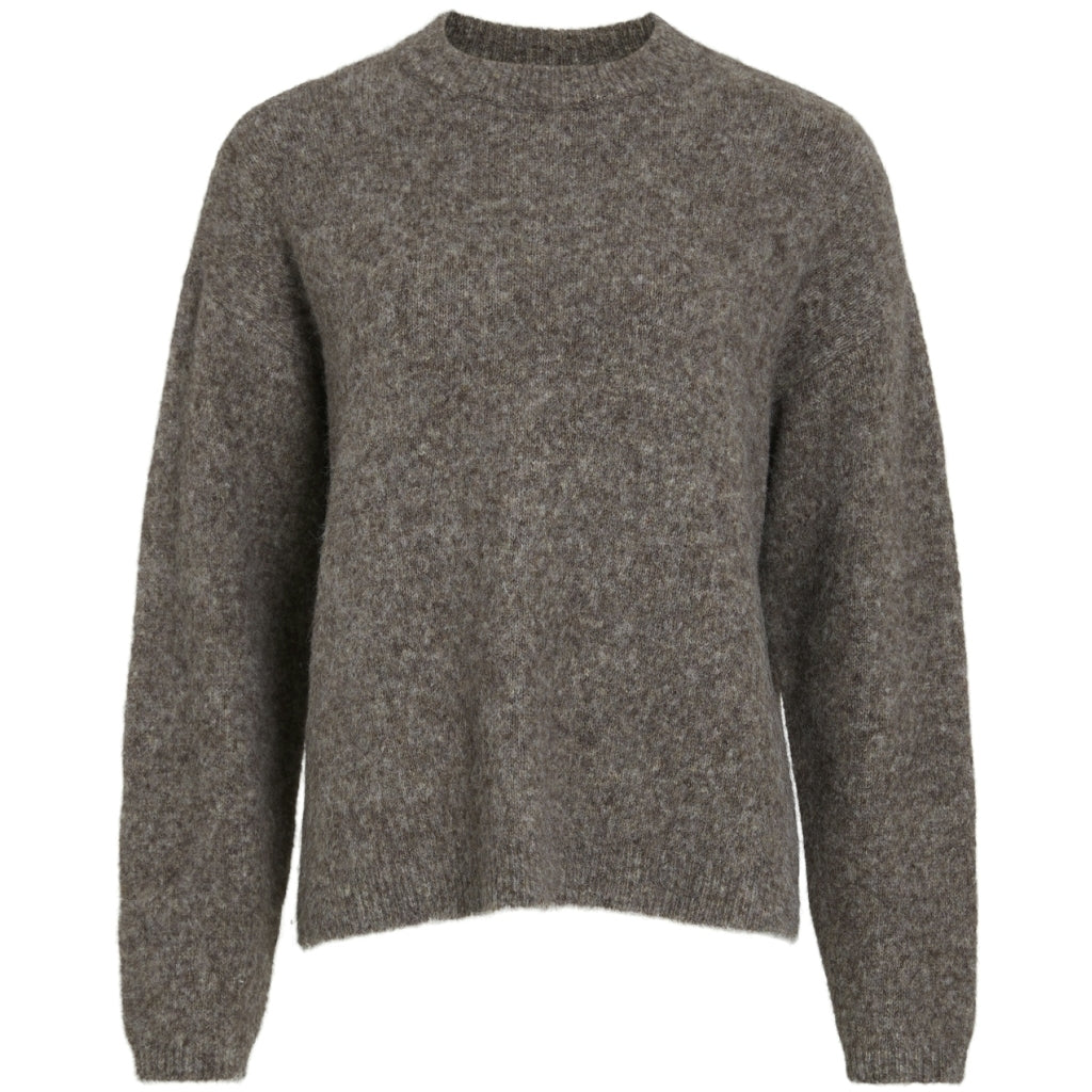 Dame Strik Vijada   Taupe Gray Melange fra Vila