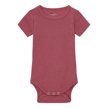 Kortærmet Rib Body Rabarber Rosa fra Birkholm