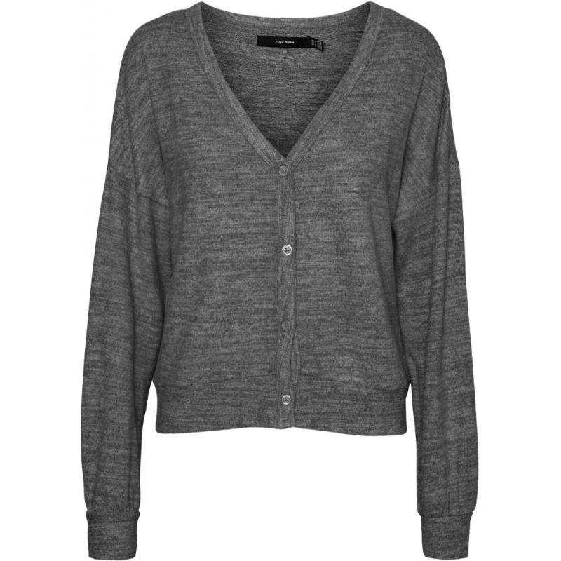 Dame Cardigan Vmchill   Dark Grey Melange fra Vero Moda