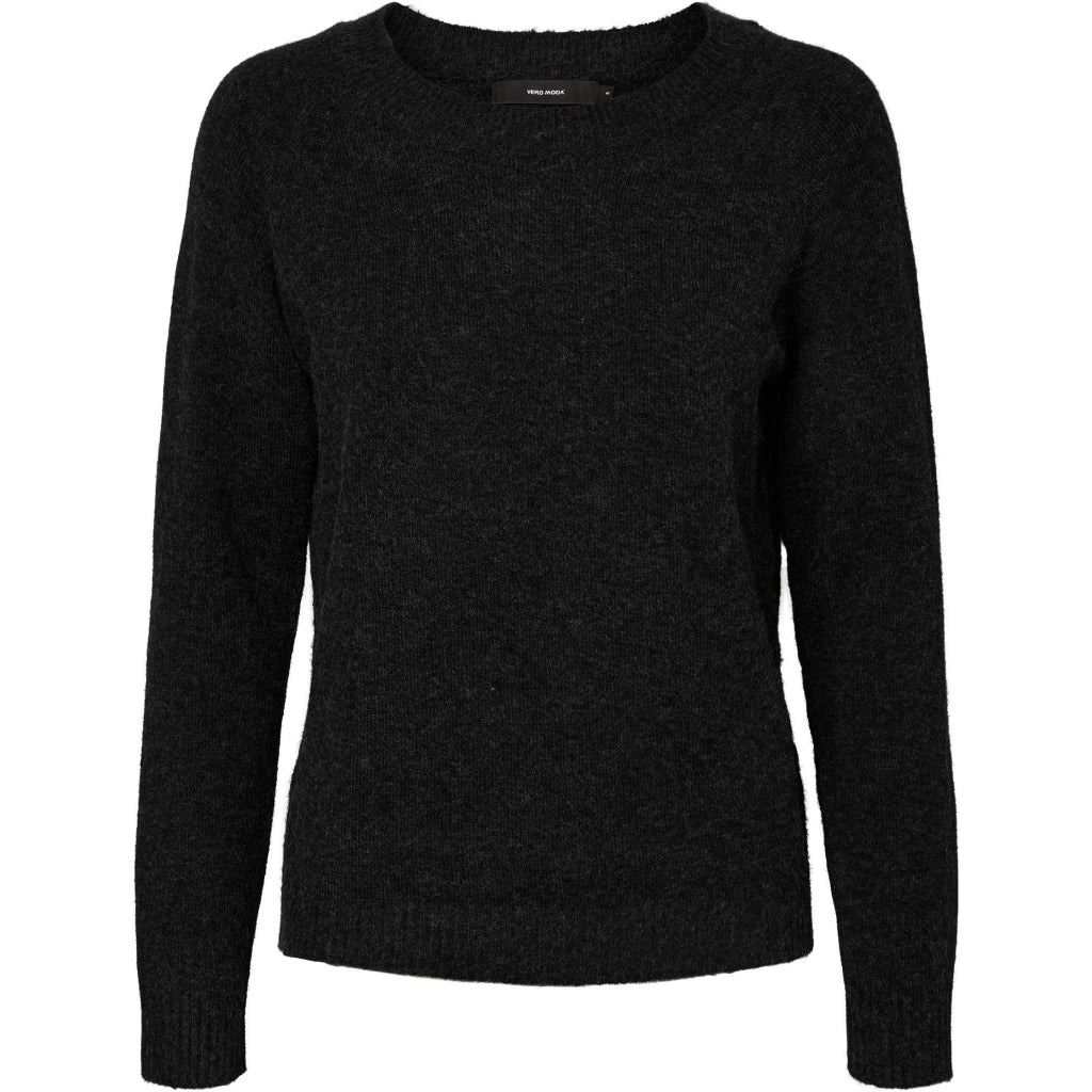 Smart Strikpullover til Damer - Vero Moda Black Melange