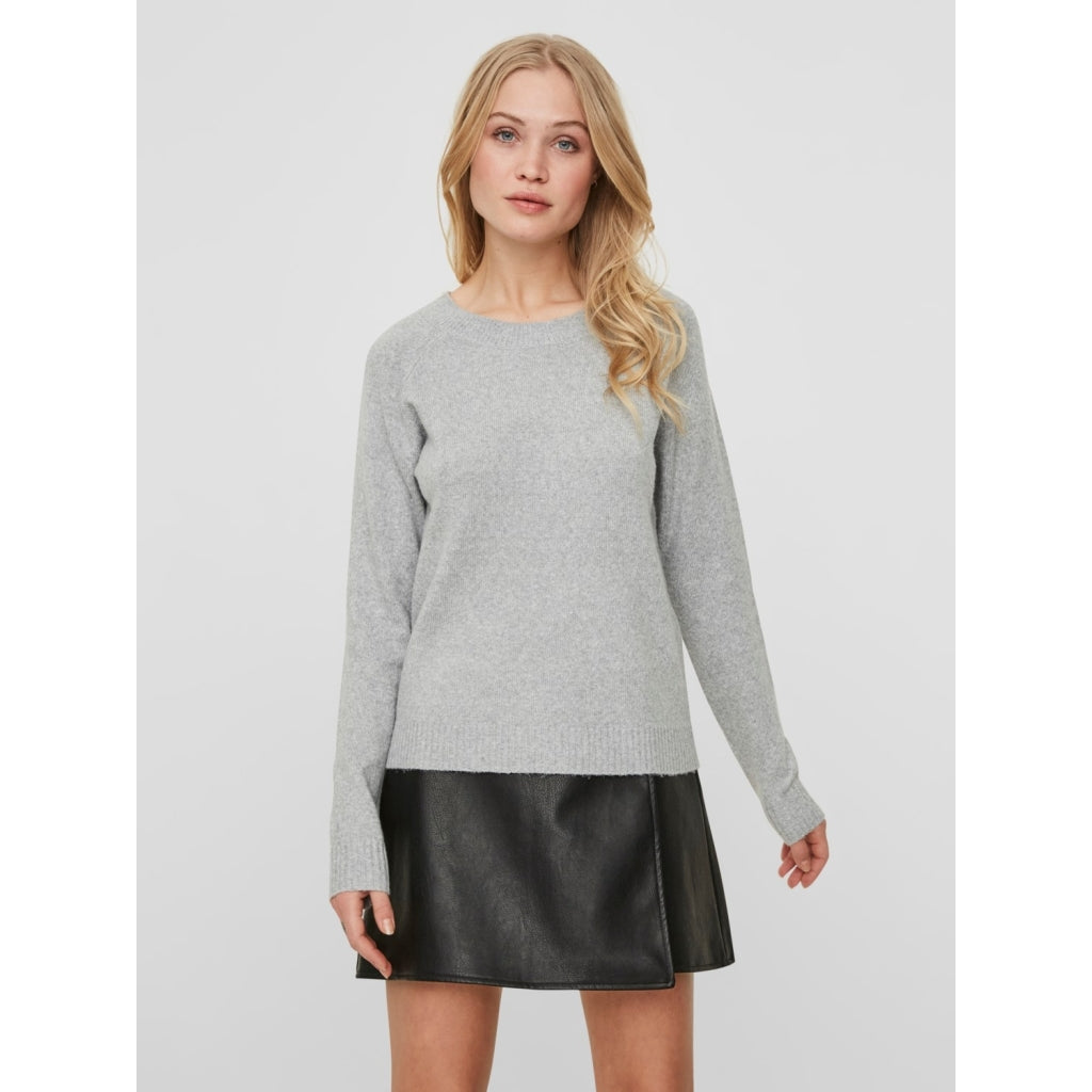 Dame Strik Vmdoffy   Light Grey Melange fra Vero Moda