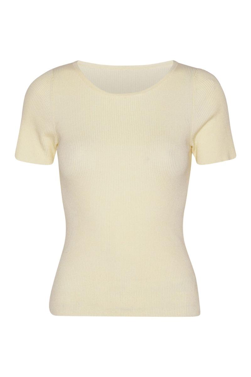 A-View T-shirt med ribstrik - Off White