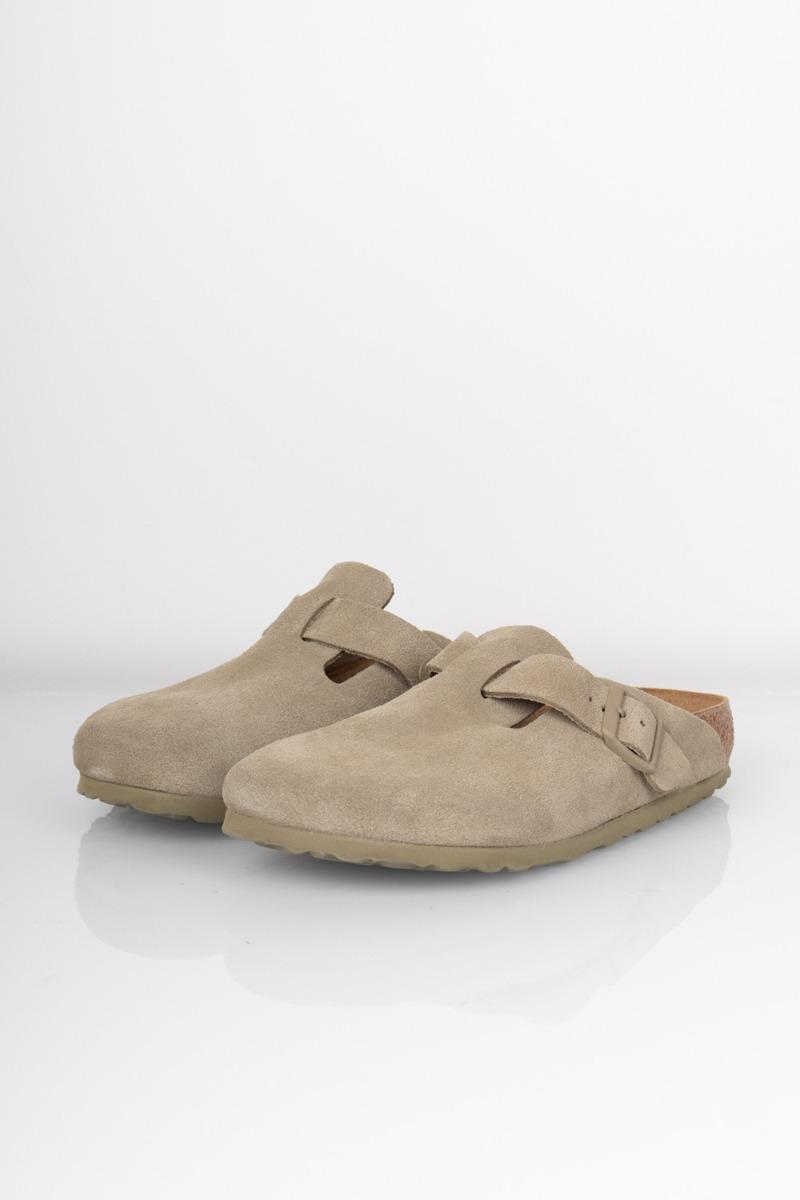 Sko   Boston Suede Leather   Faded Khaki fra Birkenstock