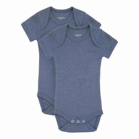 2 Pak Kortærmet Body Indigo Blå fra Birkholm
