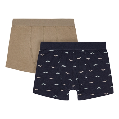 2 Pak Boxershorts Moustaches fra Birkholm