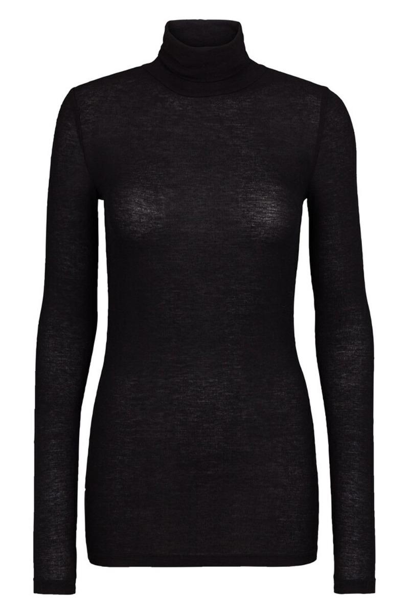 Bluse   Angelabb Roll Neck   Black fra Bruuns Bazaar