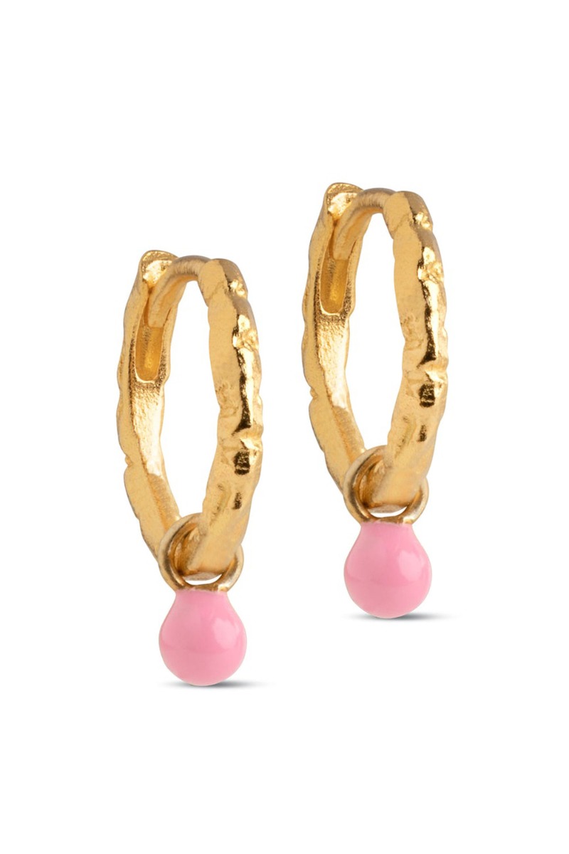 øreringe   Copenhagen Hoops Belle   Light Pink fra Enamel
