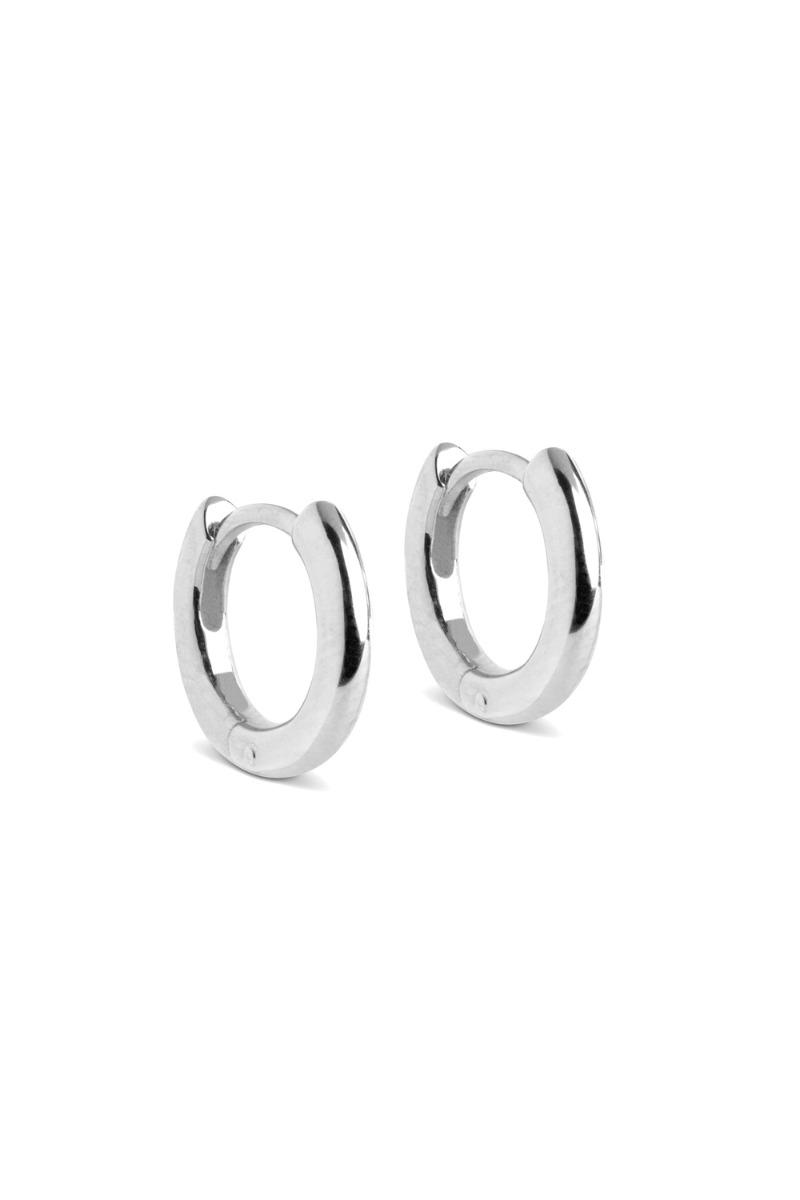 øreringe   Hoops Chunky Classic 8 Mm   Silver fra Enamel