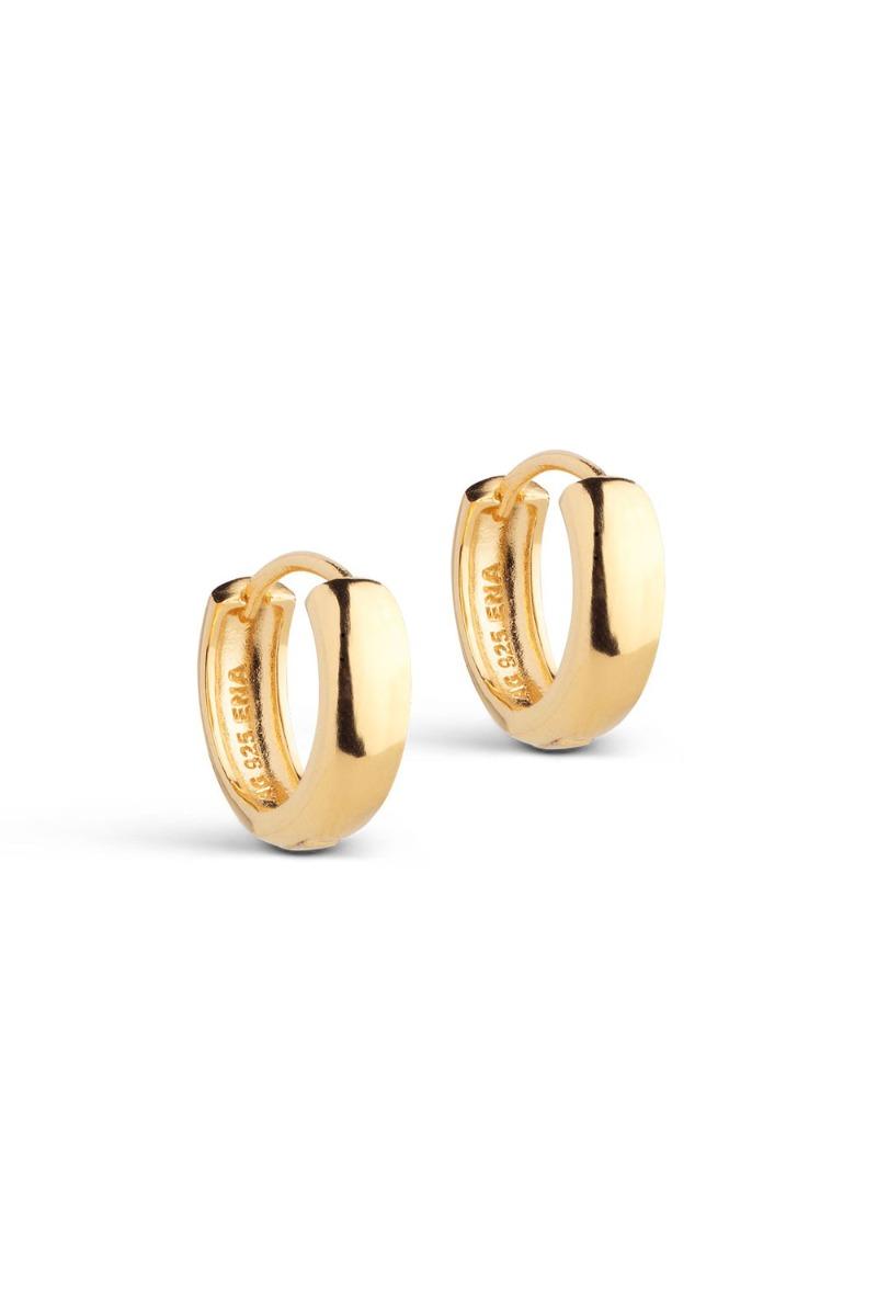 Klassiske øreringe i guld - Hoops fra Enamel 15 mm