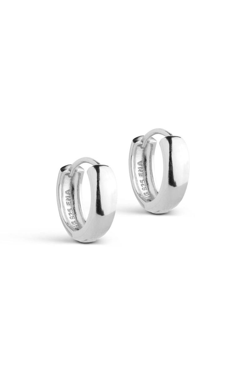 øreringe   Hoops, Classic Wide 15 Mm   Silver fra Enamel