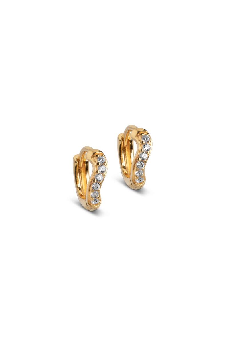 Glitrende Curve Hoops i Guld - Perfekte til Valentinsdag!