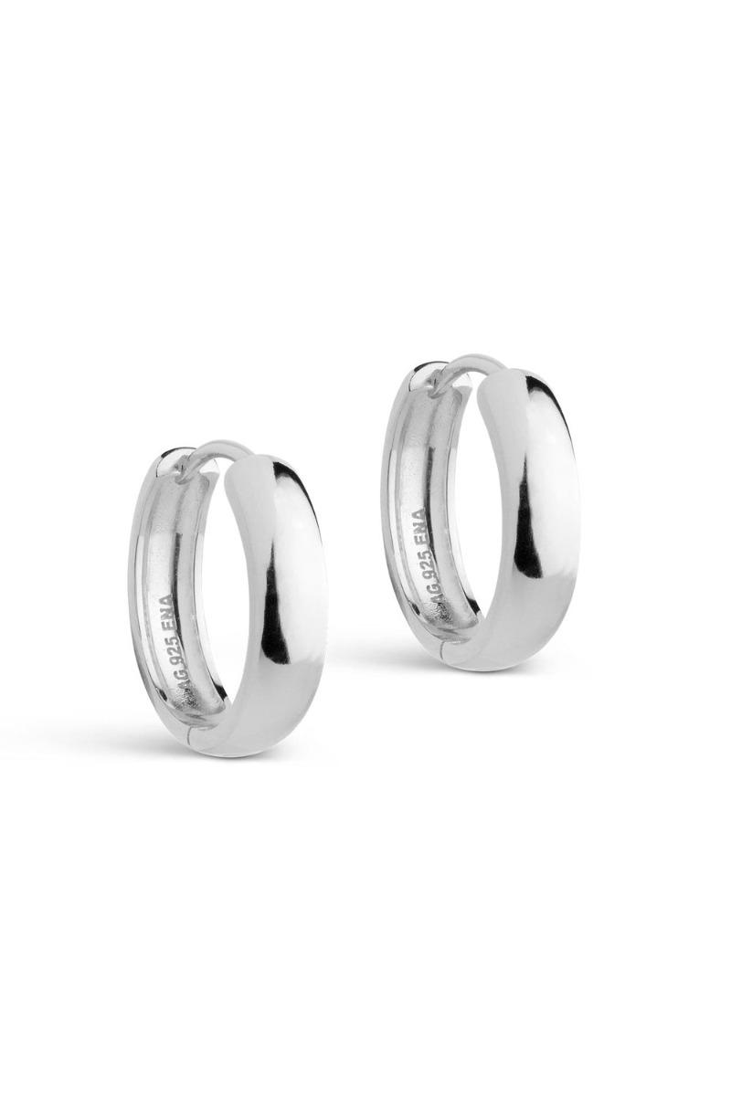 øreringe   Hoops, Classic Wide 20 Mm   Silver fra Enamel