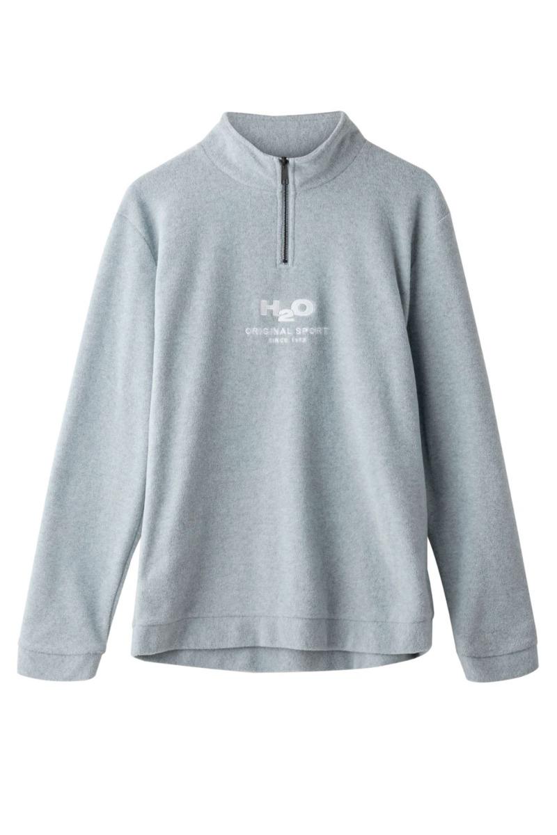 Fleece   Blåvand Ii Fleece Half Zip 1  Light Grey Melange fra H2o