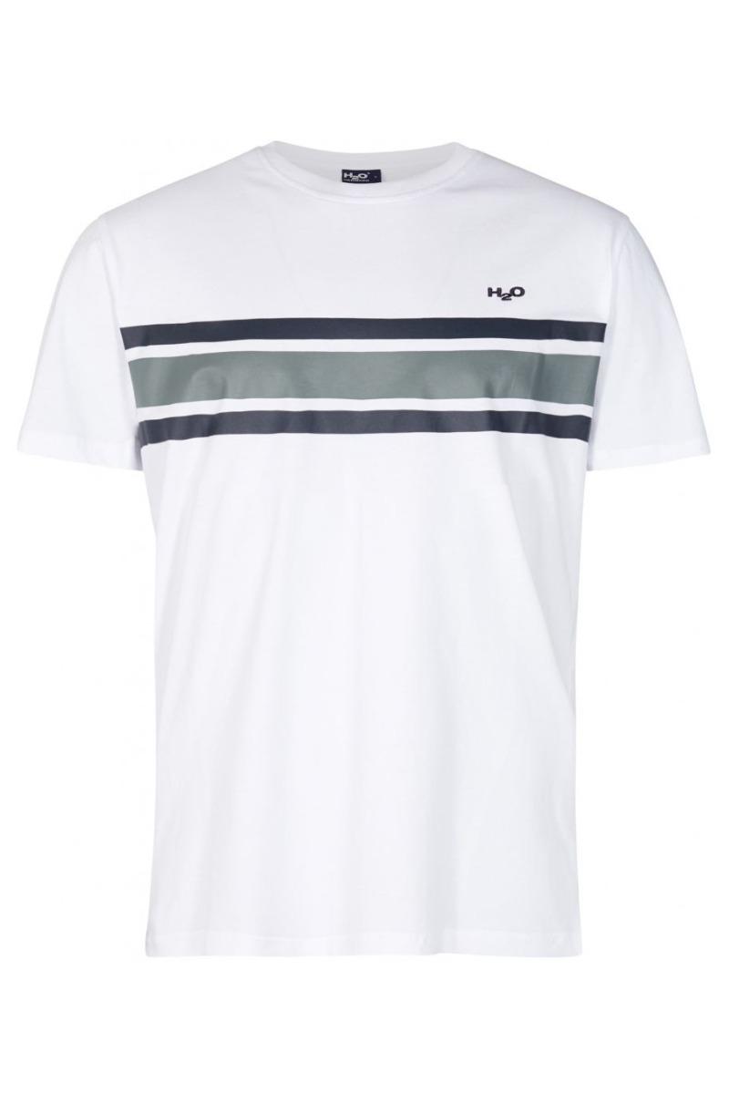 T Shirt   Basic Gilleleje Woman Tee   White Black Grey Black fra H2o