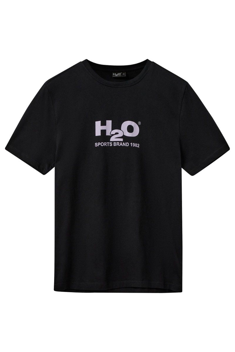 H2O Logo T-shirt i Navy - Unisex Festivalstil
