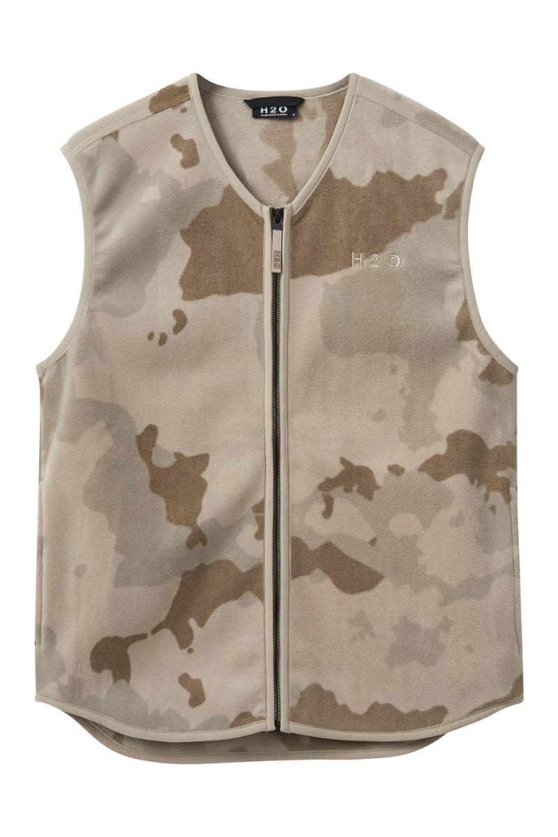 Sejerø Fleece Vest i Oak Camou - Unisex Oversize