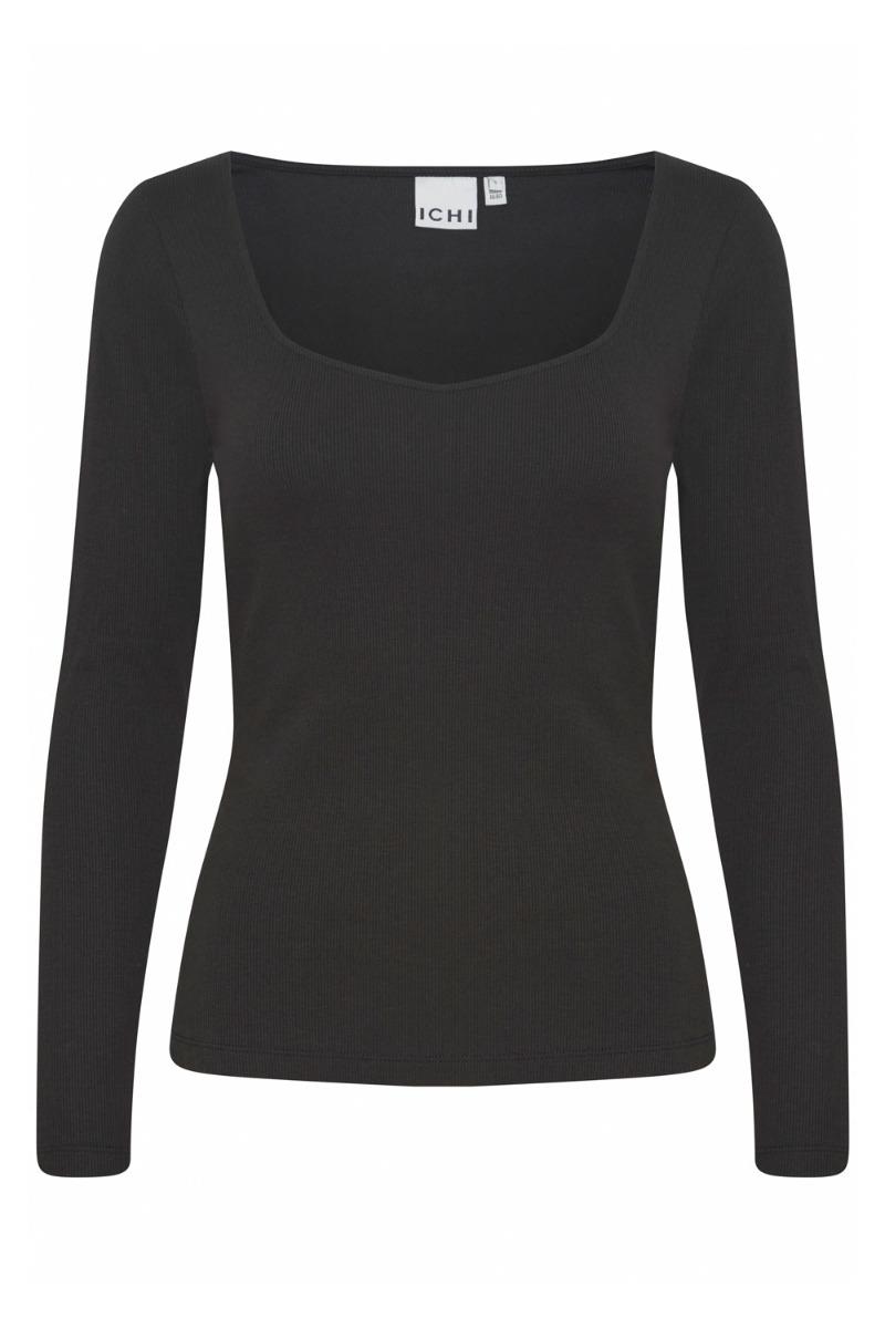 Bluse   Ih Oreta Ls   Black fra Ichi