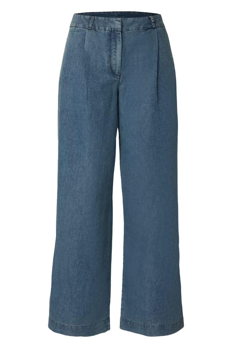 Bukser     Trixie Mw Wide Chambray Pant   Medium Blue Denim fra Jdy