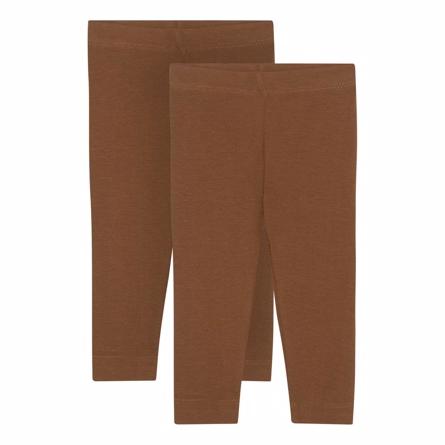 2 Pak Leggings Varm Brun fra Birkholm