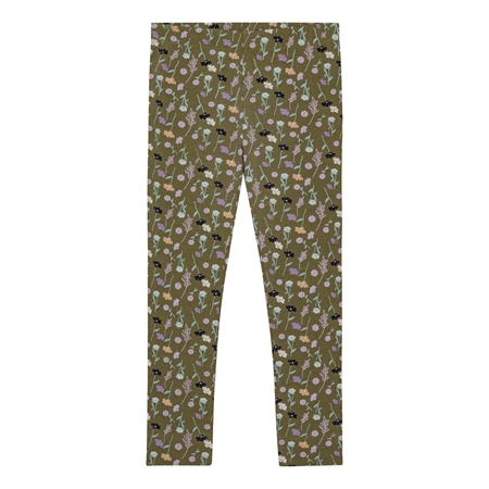 Leggings Grøn Blomstermark fra Birkholm