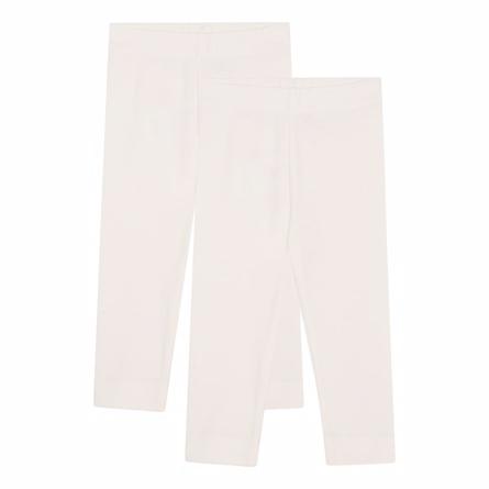 2 Pak Leggings Cremet Hvid fra Birkholm