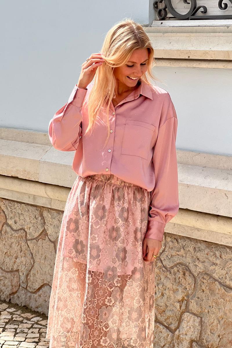 Nederdel   Viola Lace Skirt   Rose Flower fra Loved By Lykke