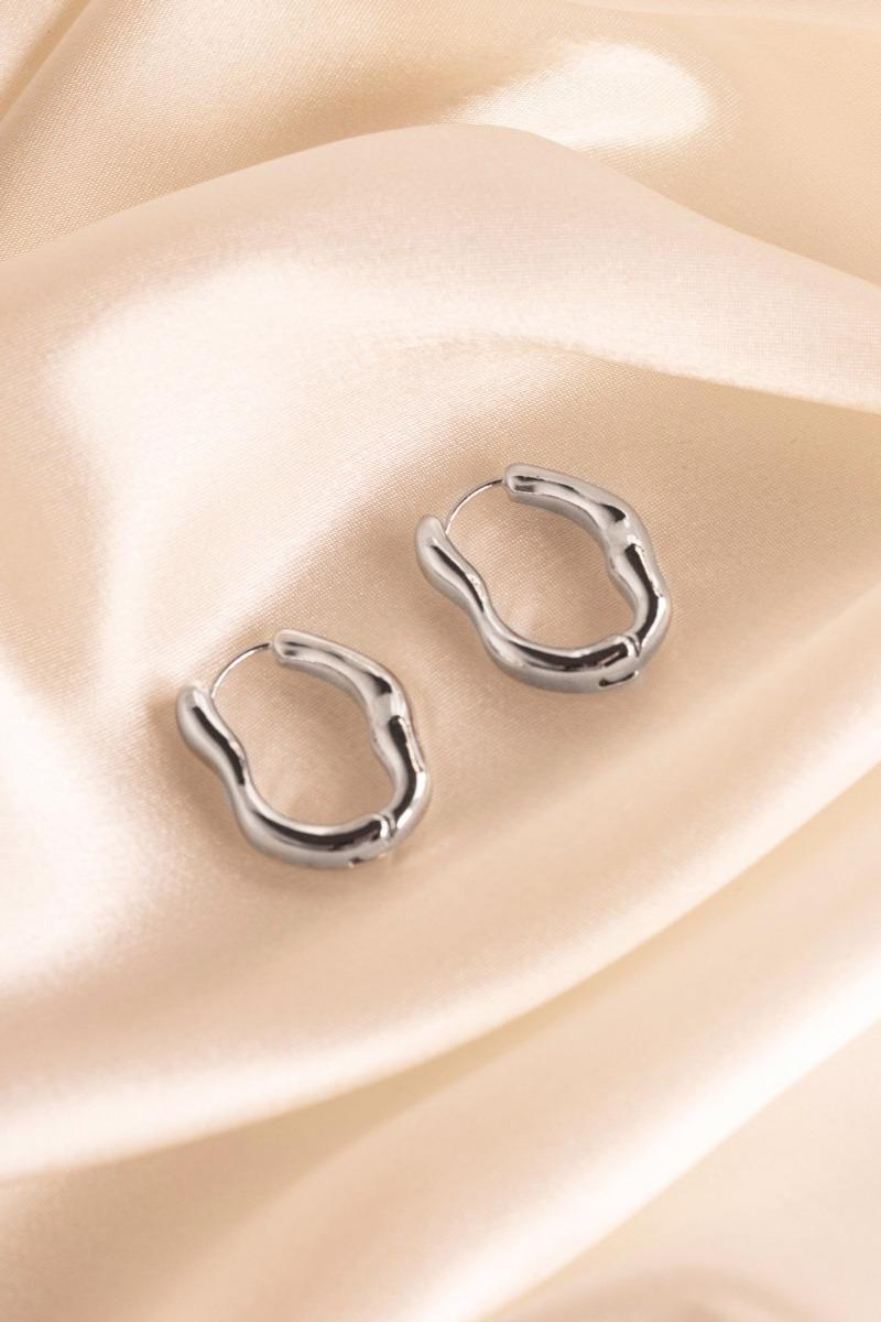 øreringe   Wavy   Silver fra Lucky Lemon