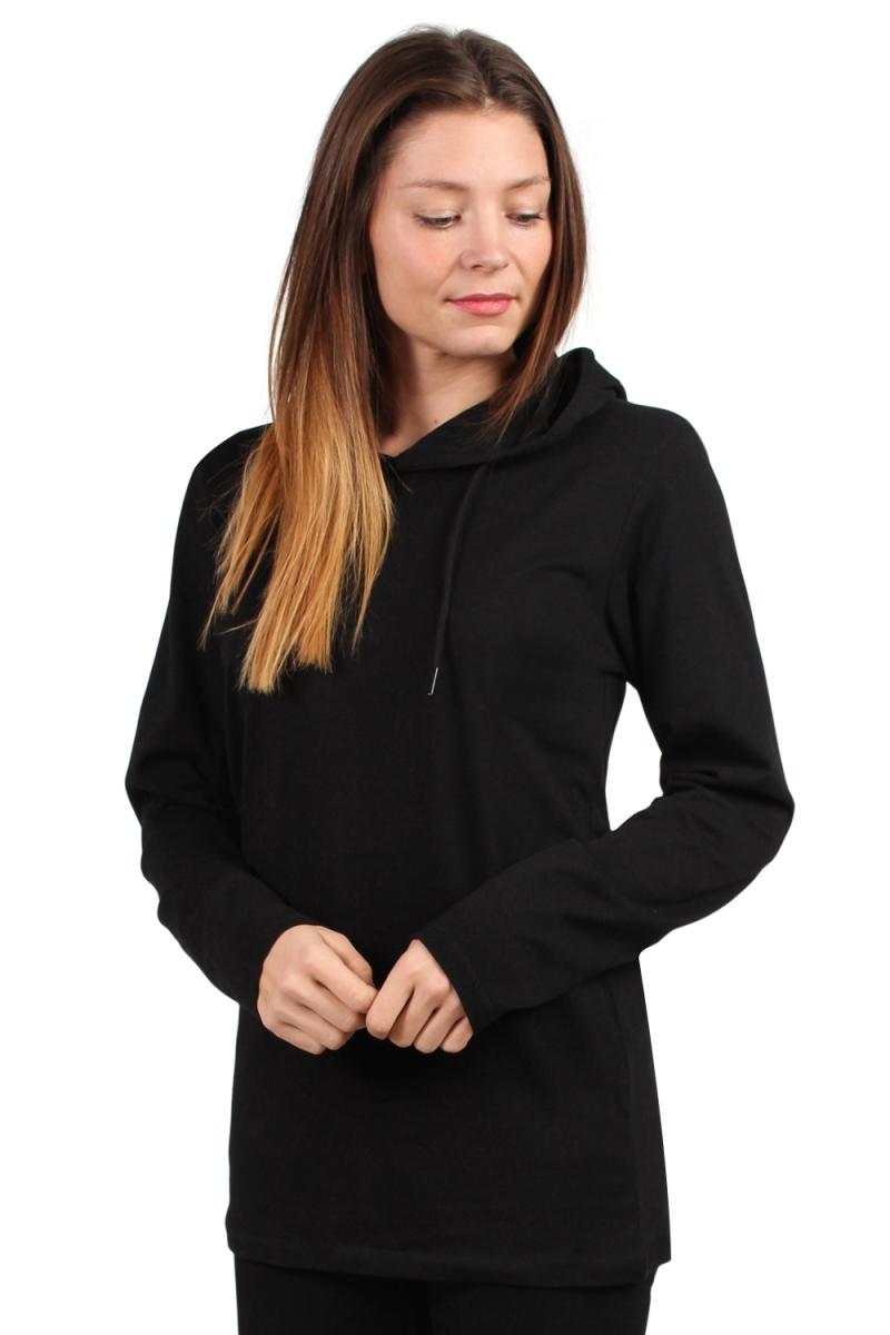Lykke By Lykke   Bluse   Hooded Tee   Black fra Lykkebylykke