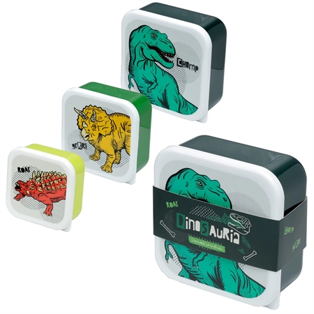 3 Pak Madkasser Dino fra Puckator