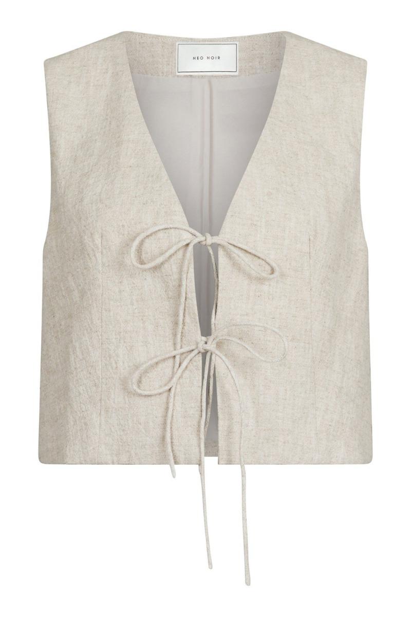 Top   Varsa Ramie Waistcoat   Natural fra Neo Noir