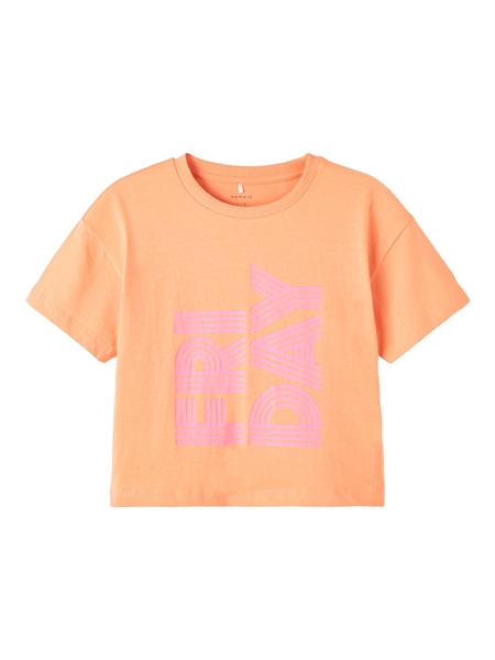 Kort T Shirt Balone Orange Chiffon fra Name It