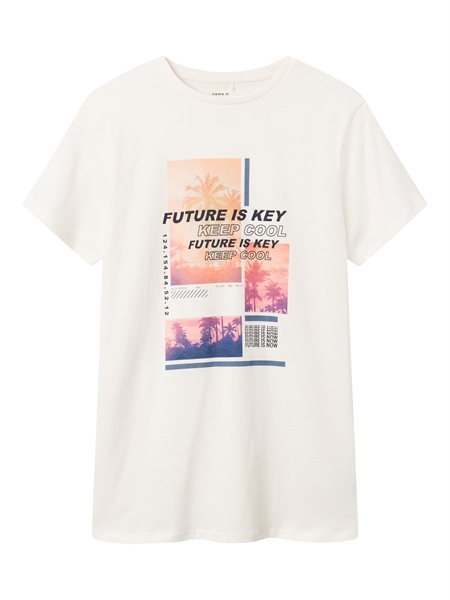 Stribet kortærmet T-shirt fra Name It - Økologisk bomuld