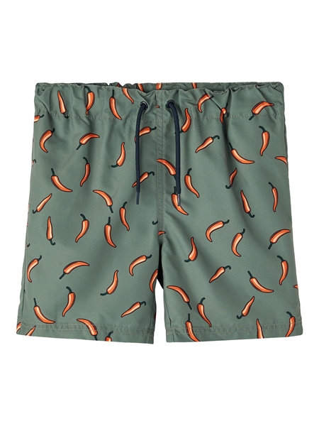 Seje badeshorts Zaddi med chili print fra Name It