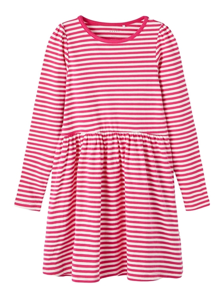 Stribet kjole Valentina i Pink Yarrow fra Name It