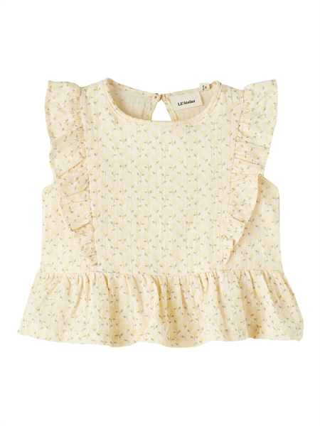 Lil Atelier Blomstret Peplum Top Hulla Turtledove fra Name It