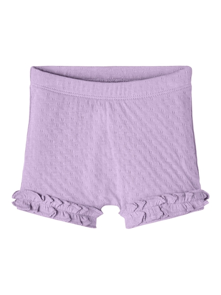 Søde baby shorts i hulmønster fra Name It - Himia Orchid Bloom