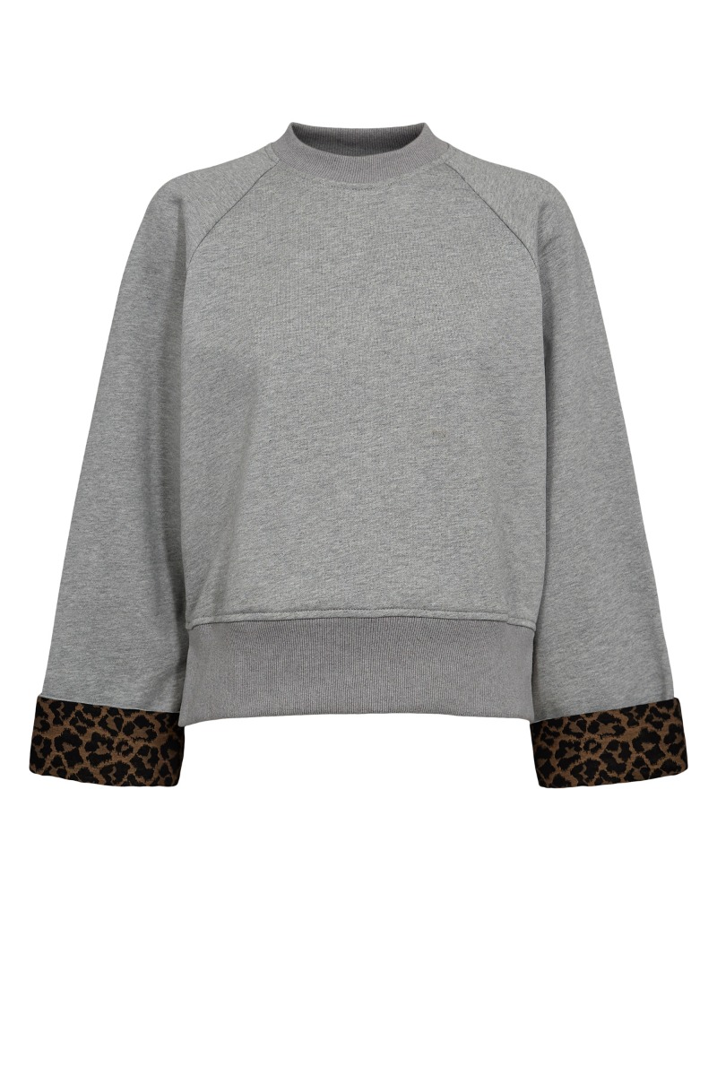 Sweatshirt   Nuzari Sweat   Medium Grey Melange fra Nümph