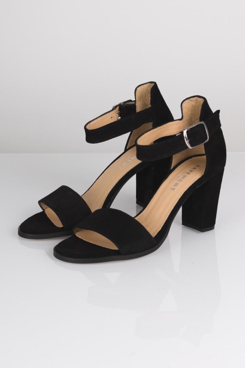 Stiletter   Silke Suede   Black Suede 017 fra Pavement