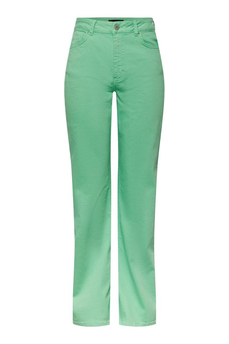 Jeans   Pc Holly Hw Wide Jeans Colour   Absinthe Green fra Pieces