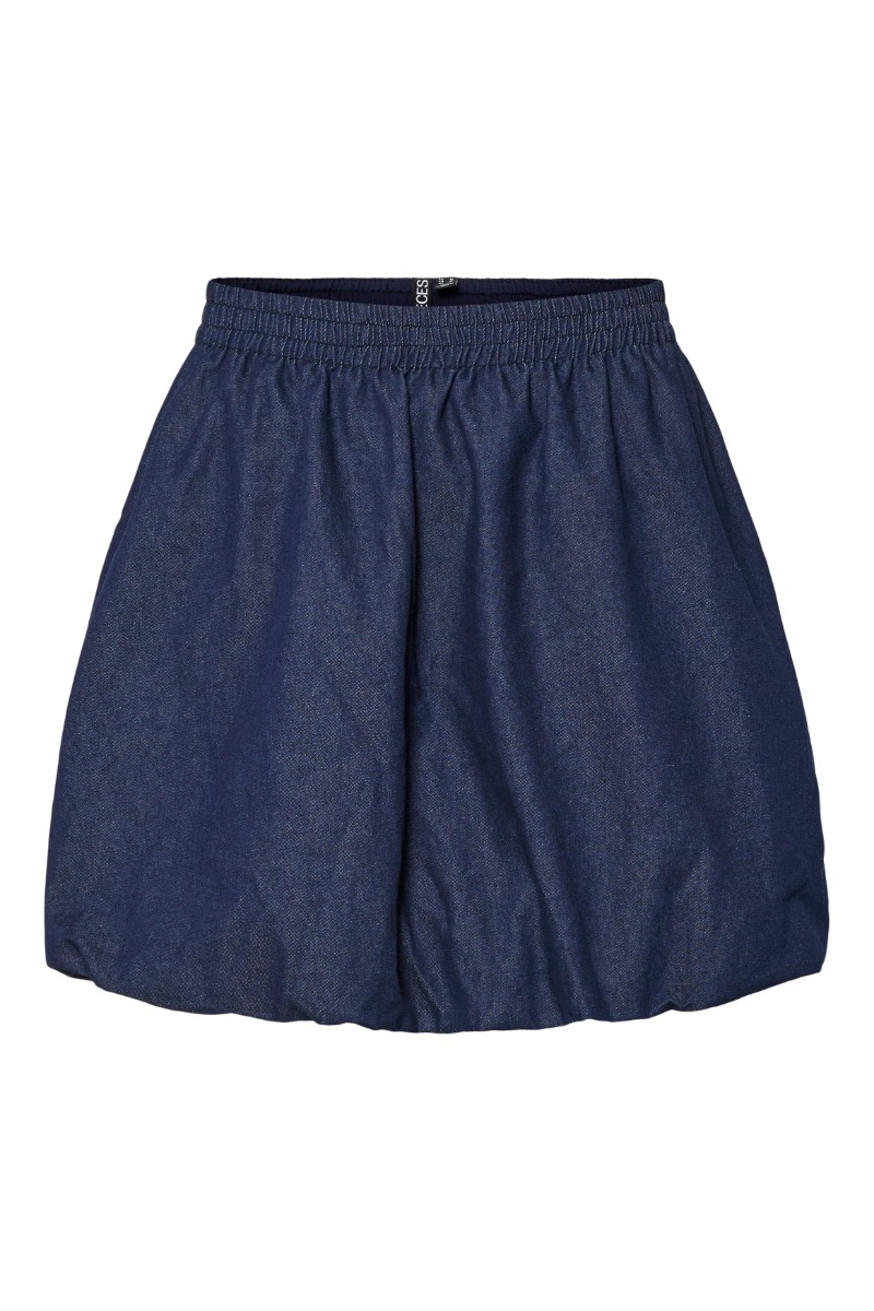 Nederdel   Pc Juliet Hw Short Balloon Skirt   Dark Blue Denim fra Pieces