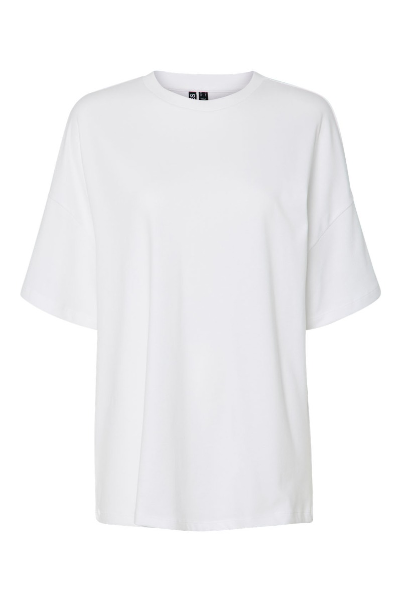 T Shirt   Pc Auna Ss Oversize Tee D2d Au24   Bright White fra Pieces
