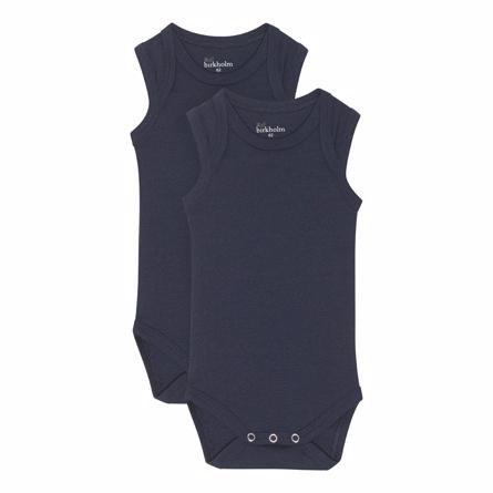 2 Pak ærmeløs Body Navy Blå fra Birkholm