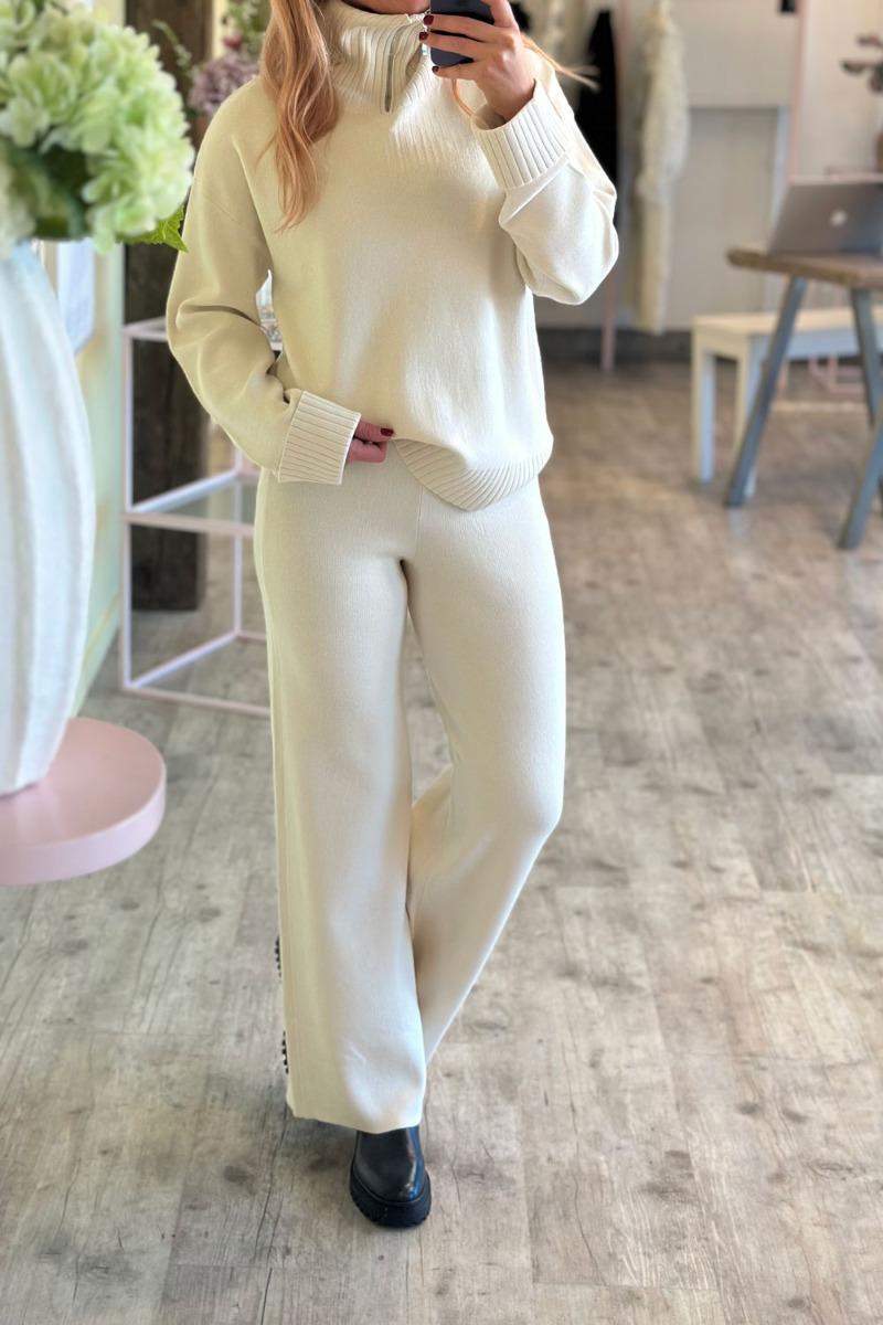 Y.a.s   Bukser    Fonny Hw Knit Pants S.   Birch fra Yas