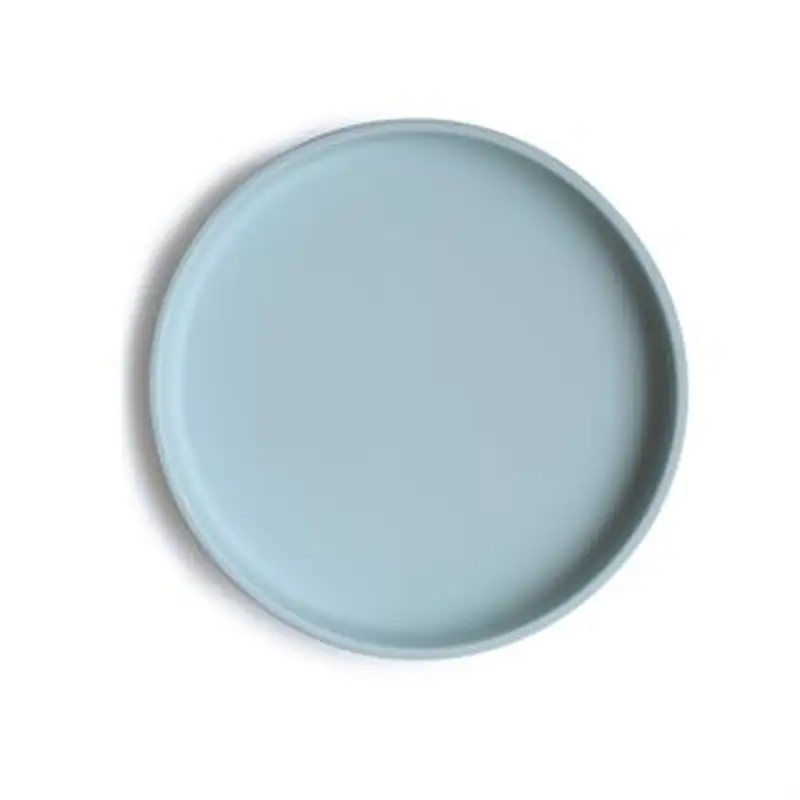 Klassisk Skridsikker Silikone Tallerken Powder Blue fra Mushie