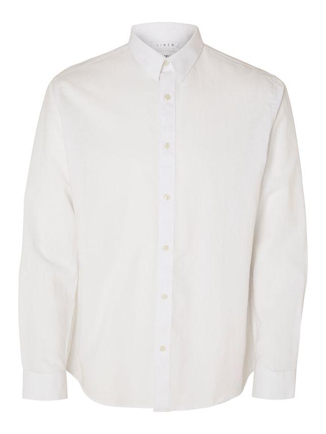 Slhregnew Linen Shirt Ls Classic W fra Selected