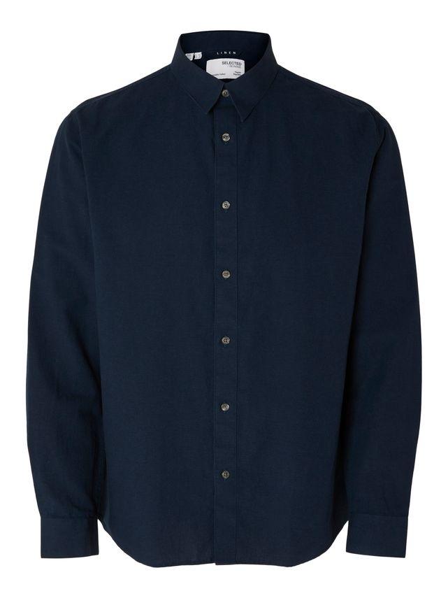 Slhregnew Linen Shirt Ls Classic W fra Selected