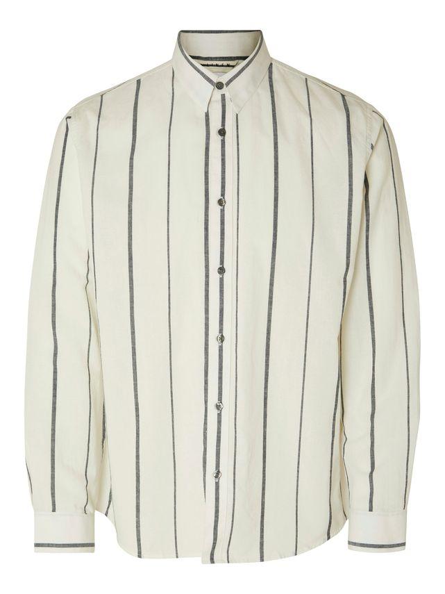 Slhregnew Linen Shirt Ls Classic W fra Selected