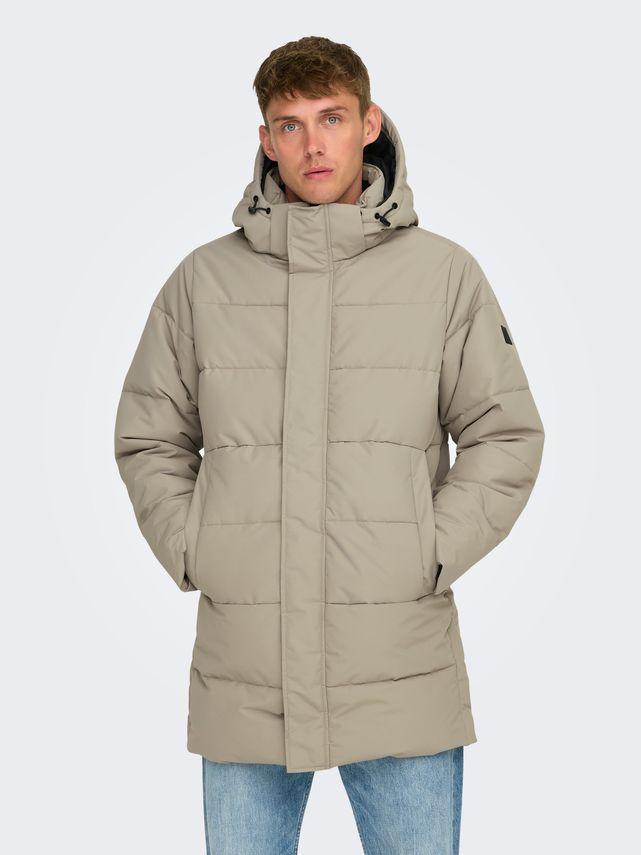 Onscarl Long Quilted Coat Otw fra Only & Sons